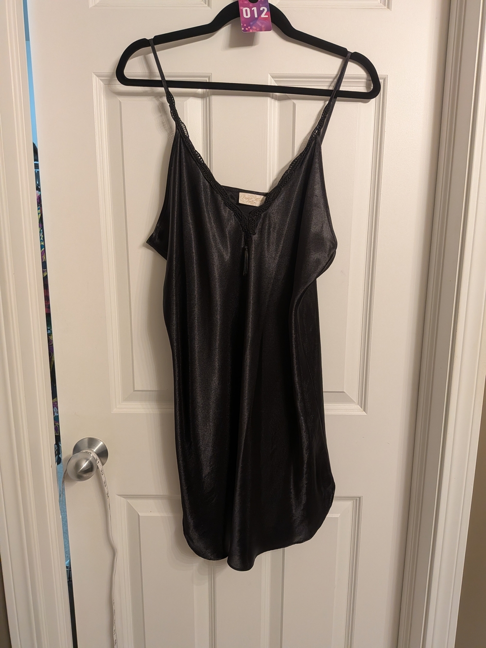 Women's Inner Most Satin Slip Nightdress - Black